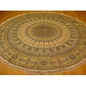   Hand Knotted 100% silk tabriz Chinese Rug   89x89