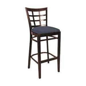 American Tables and Seating 523 BS Wood Lattice Back Bar Stool  