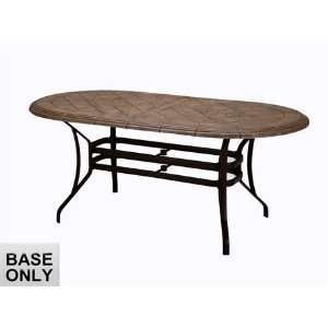 Tropitone Bases Cast Aluminum Oval Patio Bar Table Base Only Textured 