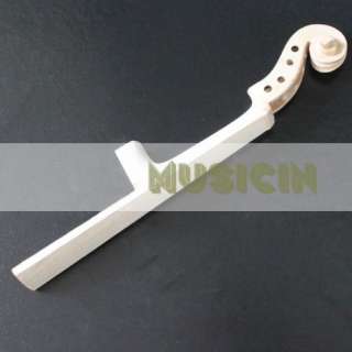 Violin Parts Maple Neck Carved Scroll Flamed Unpainted Fingerboard 