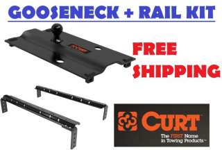CURT BENT PLATE GOOSENECK TRAILER TOW HITCH WITH RAILS  