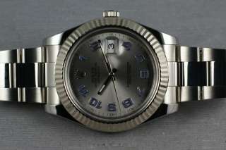   Datejust II Ref 116334 with RHODIUM and BLUE ARABIC dial Serial # G