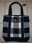 NWT Abercrombie & Fitch Blue White Checkerboard Tote Wo