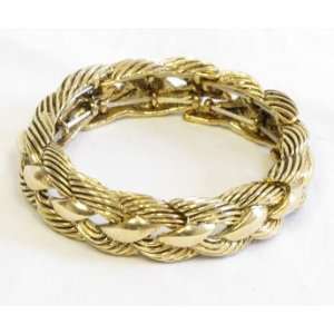  Braided Bangle Bracelet Gold Jewelry