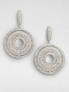 Adriana Orsini   Crystal Accented Open Center Circle Drop Earrings
