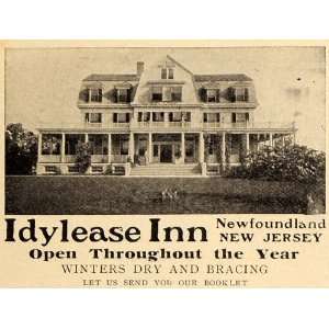  1908 Ad Idylease Inn Resort Lodge Newfoundland New York 
