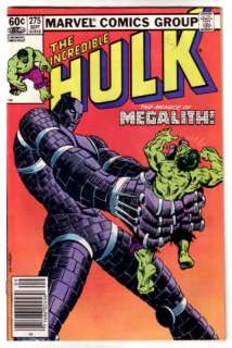 INCREDIBLE HULK #275, Hulk vs Megalith  