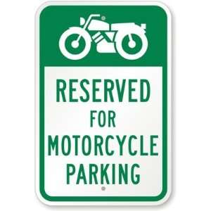  Reserved For Motorcycle Parking (with Bike Graphic 