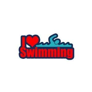 I Love Swimming Round Sticker Arts, Crafts & Sewing