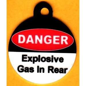  Round Danger Explosive Gas in Rear Pet Tags Direct Id Tag 