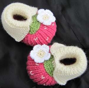 newborn reborn doll pink straw berry shoes baby booties  