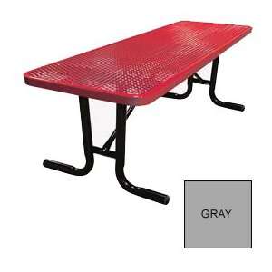  8 Free Standing Picnic Table, Portable Mount   Gray 