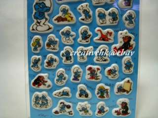 The Smurfs Die cut 3D Bubble Stickers Scrapbook Deco  