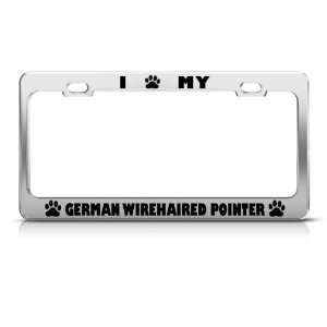  German Wirehaired Pointer Dog Dogs license plate frame 
