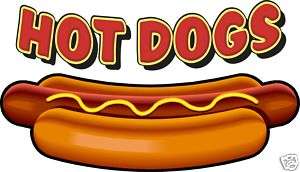 Hot Dogs Concession Decal 10 Food Restaurant Menu  