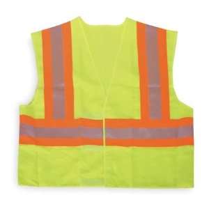    Safety Vests Vest,Polyester,Class 2,Lime,M
