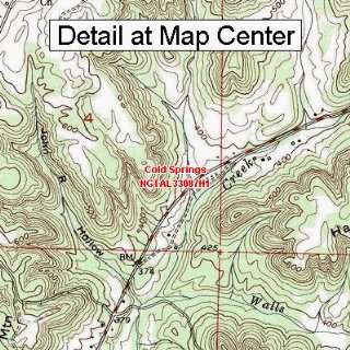 USGS Topographic Quadrangle Map   Cold Springs, Alabama (Folded 