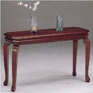    Cherry Finish Carved Leg SOFA Table by Coaster