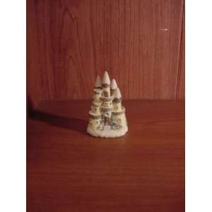  Cast Resin Castle Figure with Snow Crested Towers (3 