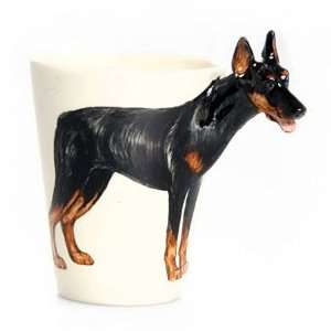  Doberman Pinscher Sculpted Ceramic Dog Coffee Mug