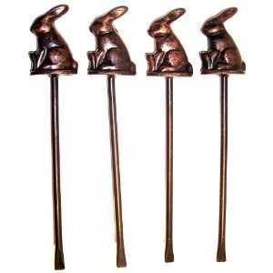 Bosmere E312 Hose Guides with Cast Iron Bunny Finial on 18 Inch Metal 