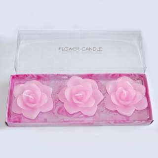   Floating Flower Candle for wedding & Party, White, Purple or Pink