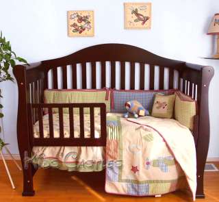   SOLID WOOD CHERRY CONVERTIBLE BABY CRIB TODDLER RAIL INCLUDED  