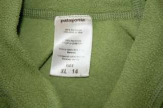 Patagonia Green Gray Boys Fleece Sweatshirt XL 14 Kids  