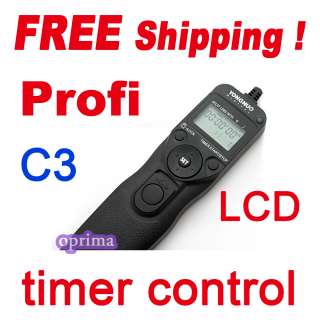 LCD Yongnuo MC 36b/ C3 Camera Timer Control Shutter Remote Cord for 