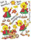 NEW SUZYS ZOO 1 SHEET 14 STICKERS SUZY FALL LEAVES