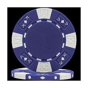  100 Ace/King Suited Poker Chips   Blue