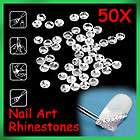 For 3D Nail Art Tips Phone 50 Pcs Crystal Drill Clear Flat Rhinestone 