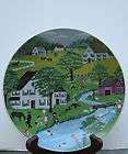 BAVARIA W. GERMANY 7 3/4 COLLECTORS PLATE COUNTRY RIVER DESIGN