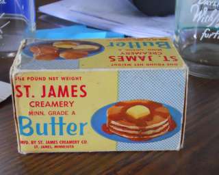 ST JAMES MINNESOTA BUTTER BOX 1960S  