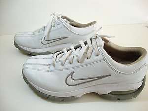 NIKE Athletic Style White & Beige Soft Spike Golf Shoes Womens Size 6M