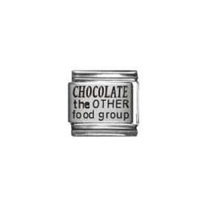    Chocolate, The Other Food Group Laser Etched Italian Charm Jewelry