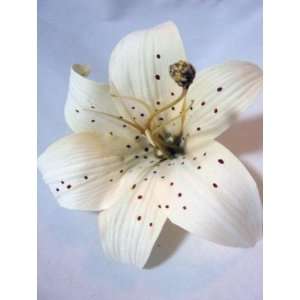  NEW Custom Order Ivory Lily with Burgundy, Limited 