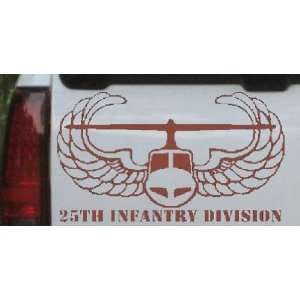 25th Infantry Division Car Window Wall Laptop Decal Sticker    Brown 