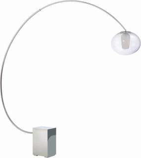 Contemporary Fernando Arch floor lamp Accent steel glass  