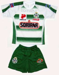 Santos Laguna Mexico Futbol Soccer Kids Uniform 5 4 3 2  