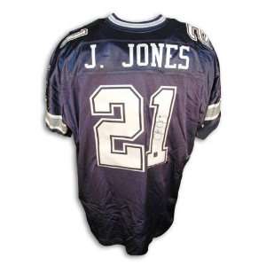 Julius Jones Dallas Cowboys Autographed Blue Reebok Authentic Jersey