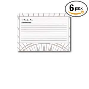  CR Gibson Metroluxe 5 x 7 Recipe Cards (Pack of 6 