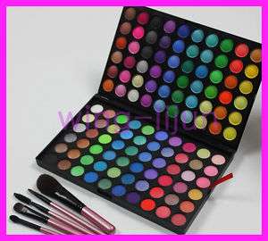 Manly 120 Color Eye Shadow Palette B +5 pc pink brush  