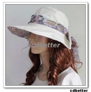   Garden Party Floral Fabric Decor Cotton Wide Brim Hats Caps  