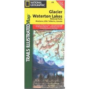  National Geographic Glacier/Waterton Lakes National Parks Trail Map 