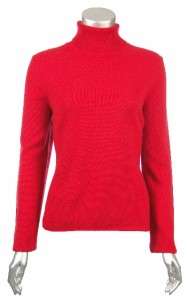 Sutton Studio Womens 100% Pure Cashmere Turtleneck Sweater Petite 
