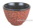 2x Japanese Cast Iron Teacup Bamboo Red TB31 R items in JAPAN BARGAIN 