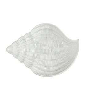  Andrea By Sadek Conch Shell Salad Plates  white (set Of 4 