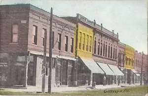 Illinois, IL, Gillespie, Early Street Scene Postcard  