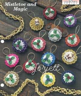 Mistletoe and Magic, ornament crochet patterns  